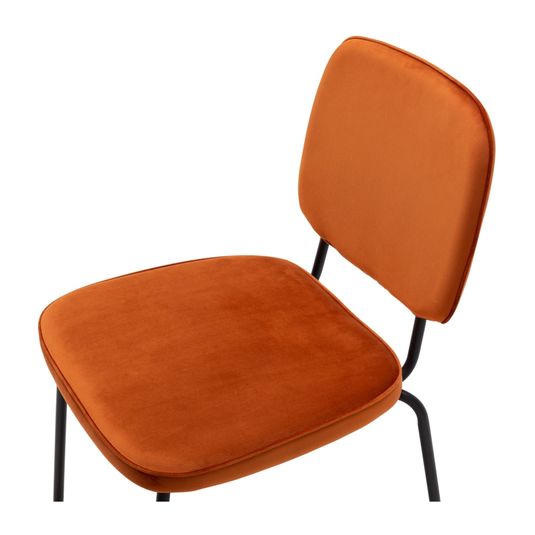Clyde Dining Chair Burnt Orange Velvet image 4